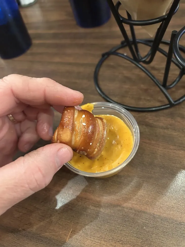 Deep Fried Pretzel Bites with Beer Cheese